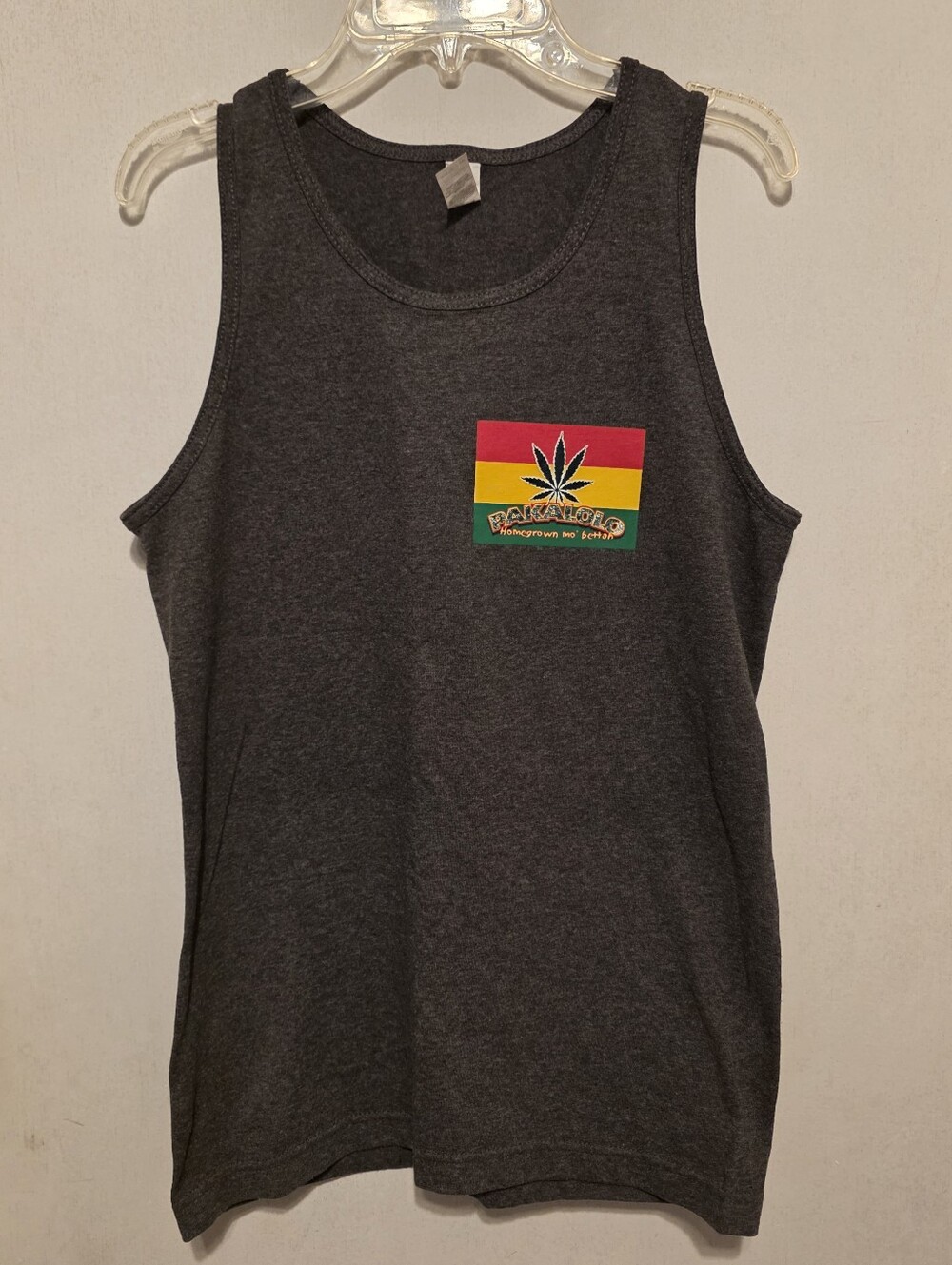 Charcoal Tank with Rasta Pocket Graphic
